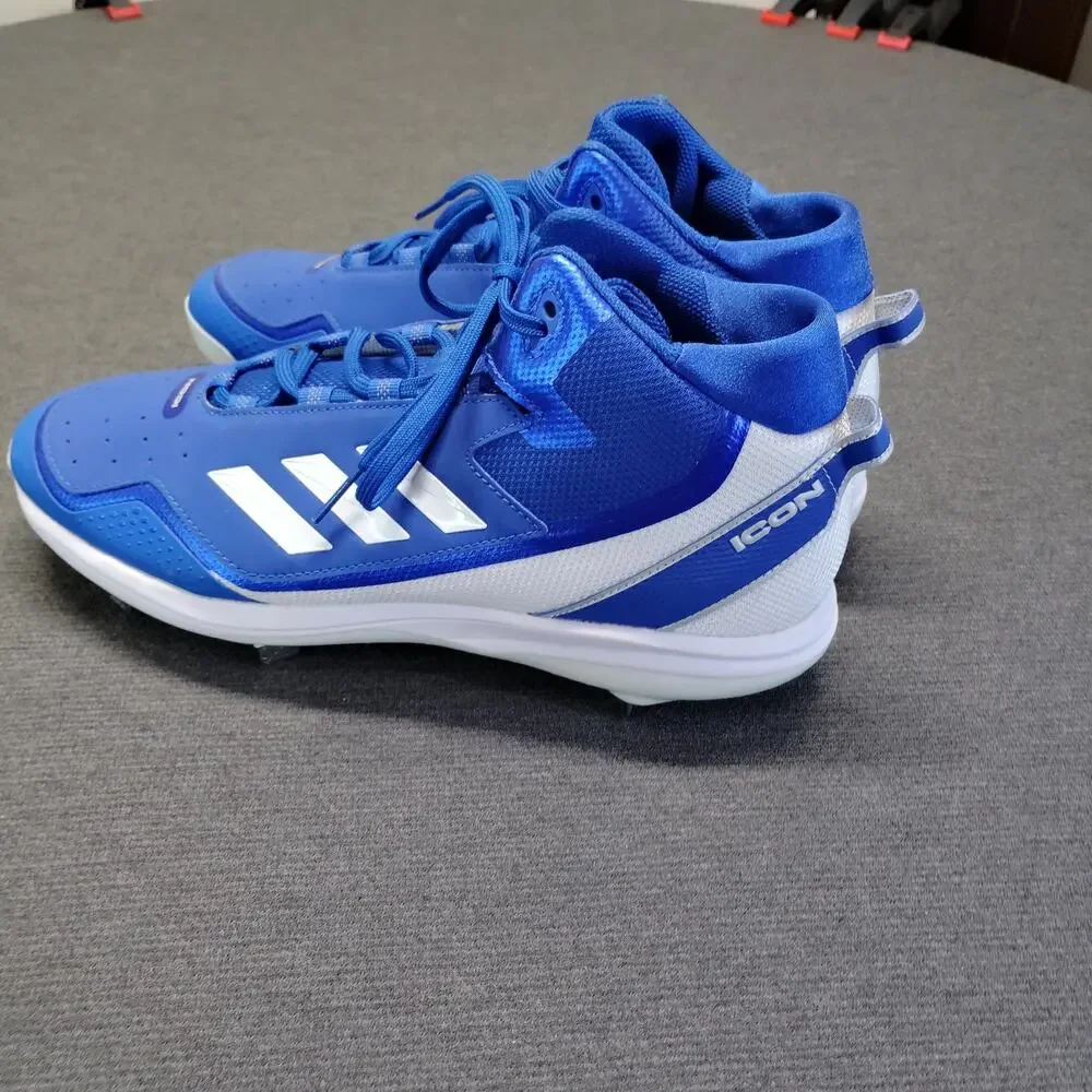 Adidas Icon 7 Mid Metal Baseball Cleats Mens 14 Blue White New No Box